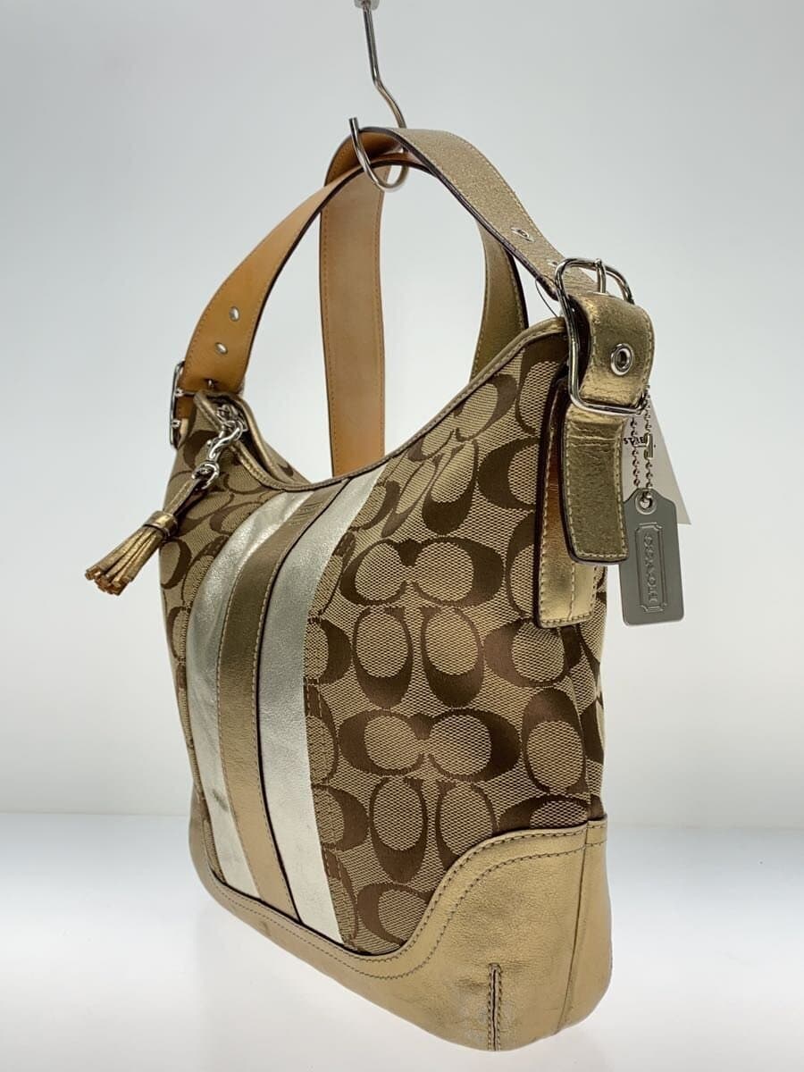 COACH Shoulder Bag Leather GLD All-over Pattern 1492 2