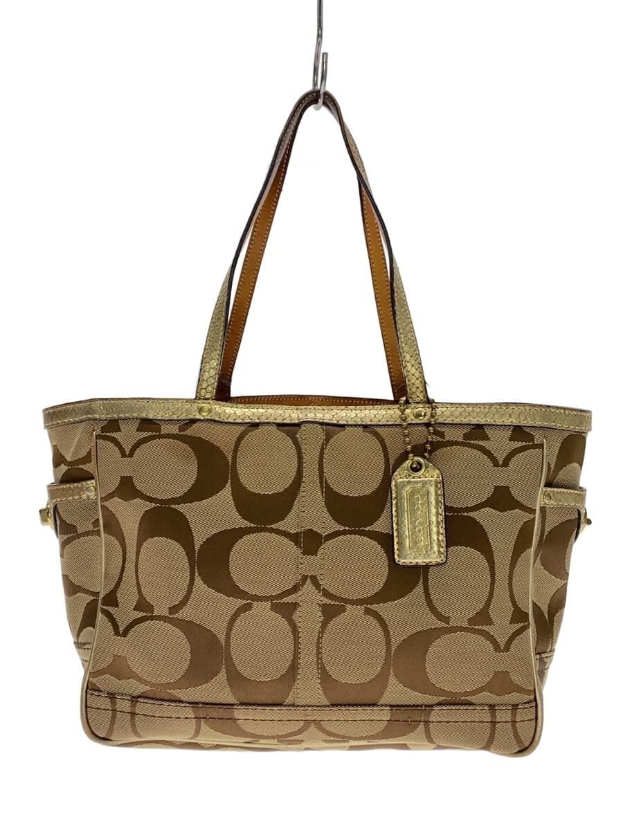 COACH handbag -- GLD all-over pattern 7874