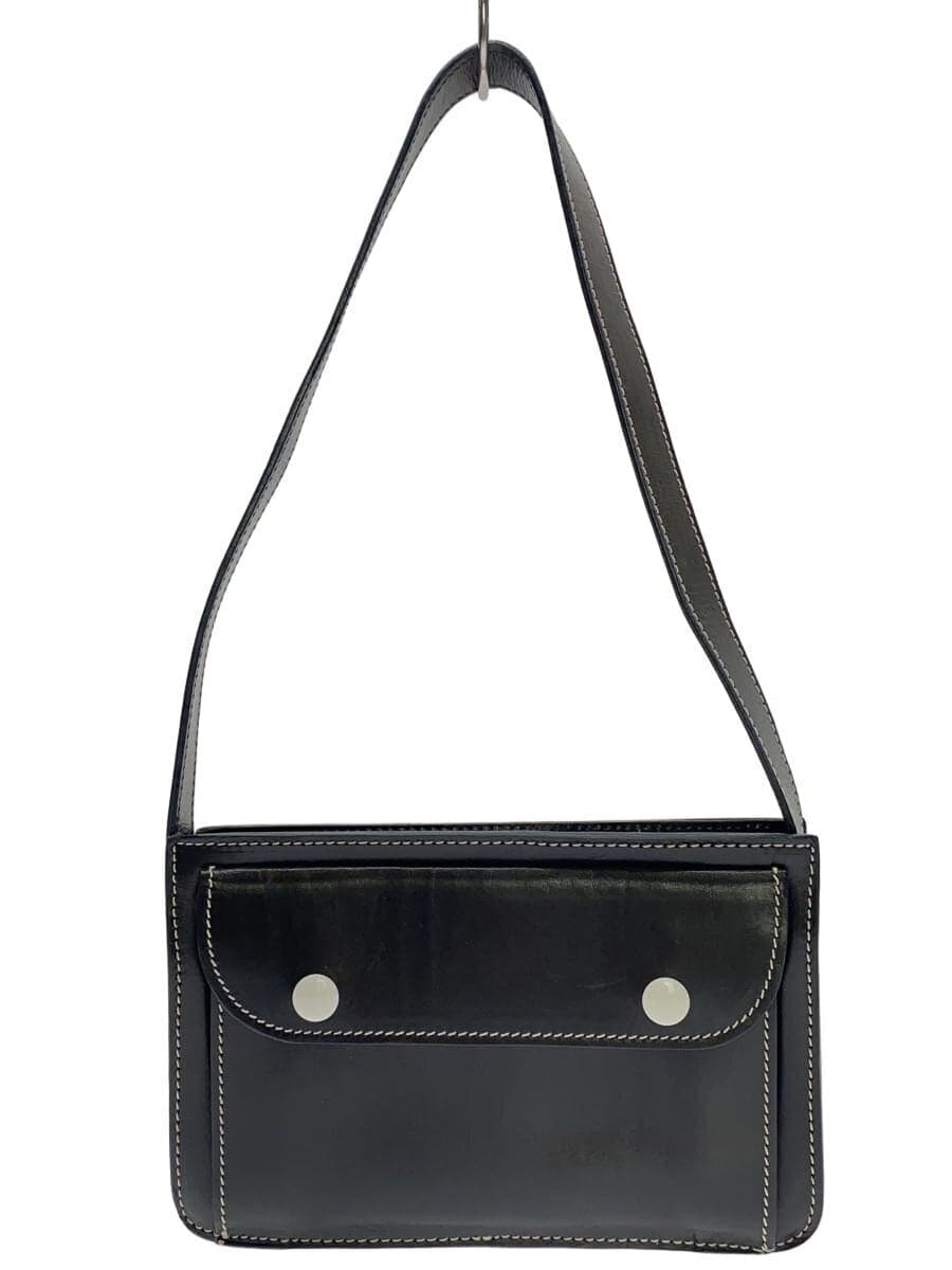 A.P.C. Shoulder Bag Leather Black Plain