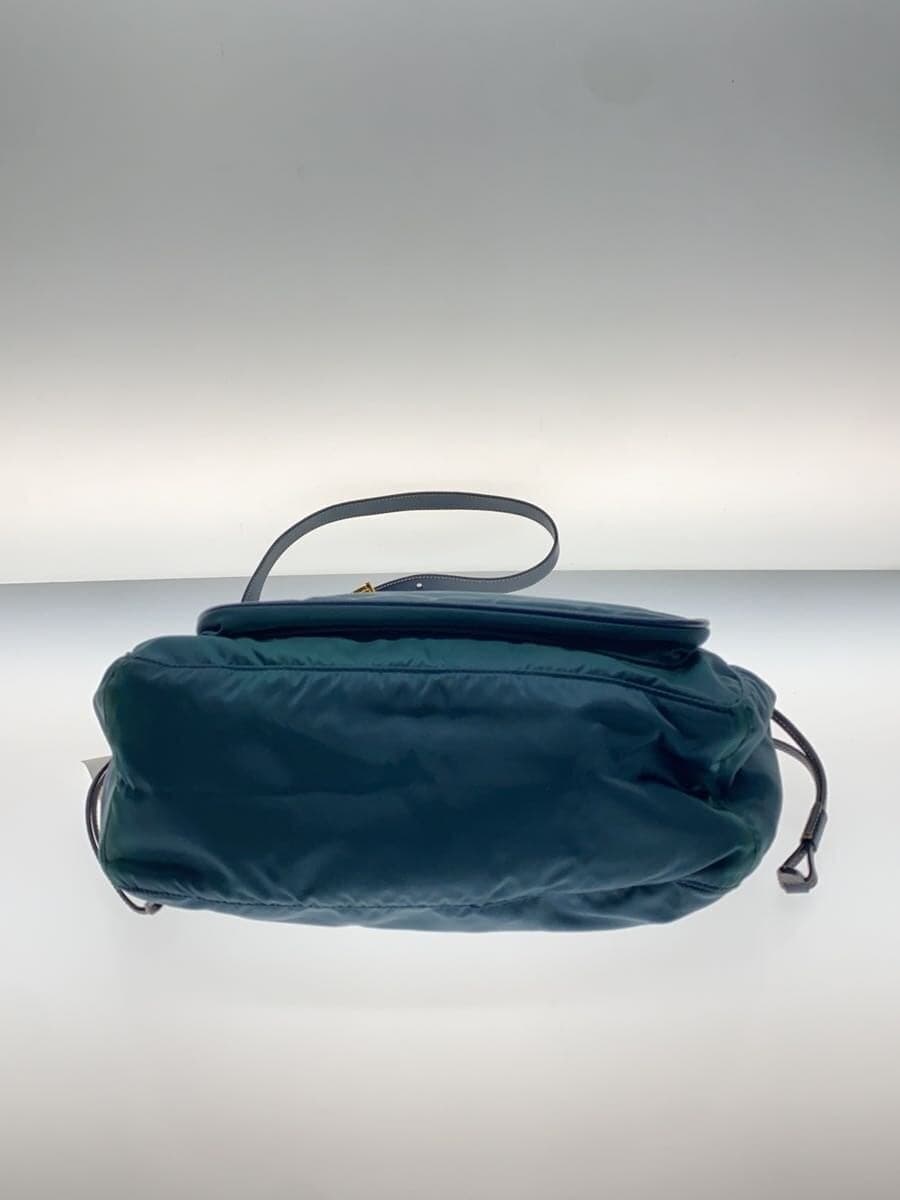 PRADA discoloration stains present shoulder bag nylon green plain BT0689 4