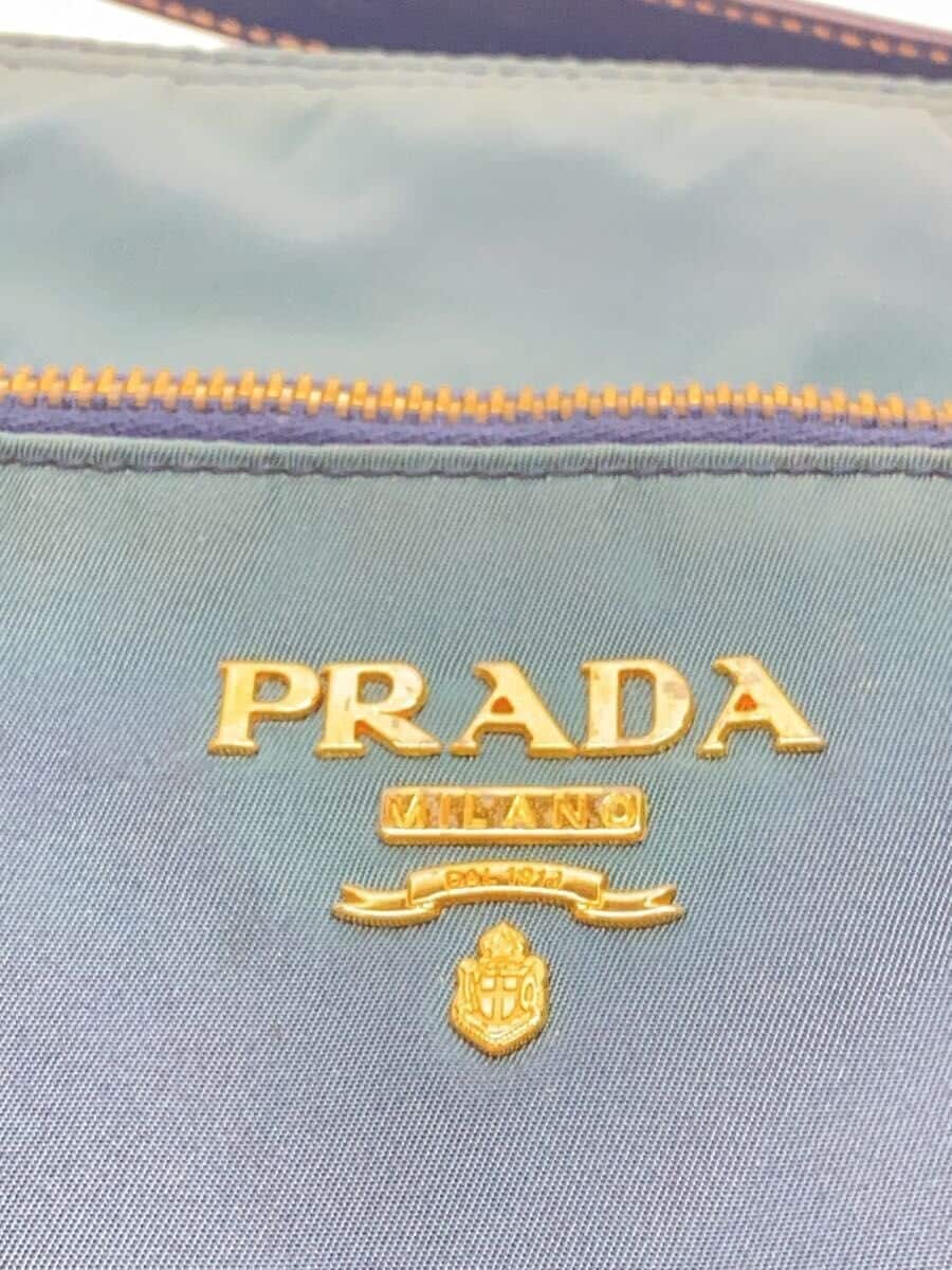 PRADA discoloration stains present shoulder bag nylon green plain BT0689 5