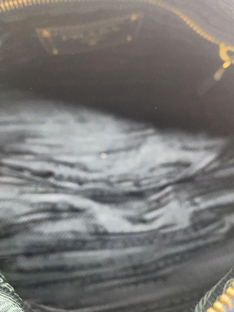 PRADA discoloration stains present shoulder bag nylon green plain BT0689 6