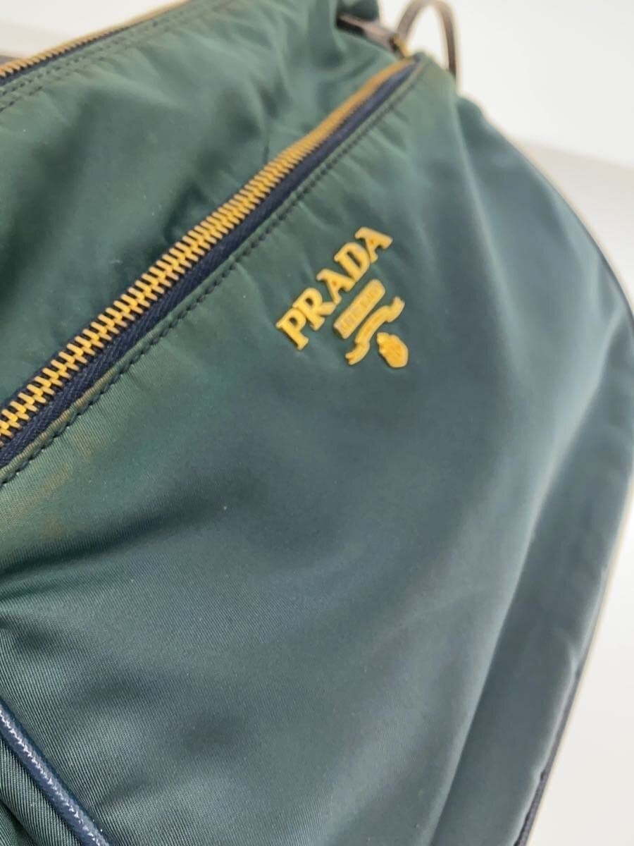PRADA discoloration stains present shoulder bag nylon green plain BT0689 7