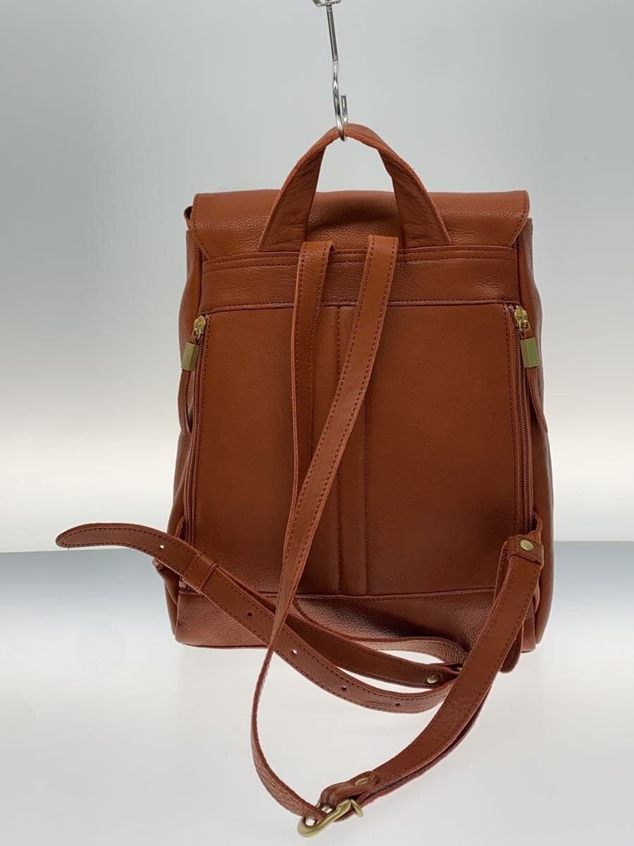 Kissora cover backpack leather BRW plain 3