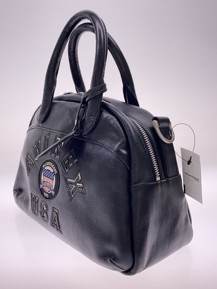 AVIREX Bluto 2WAY Shoulder Bag Leather BLK 2