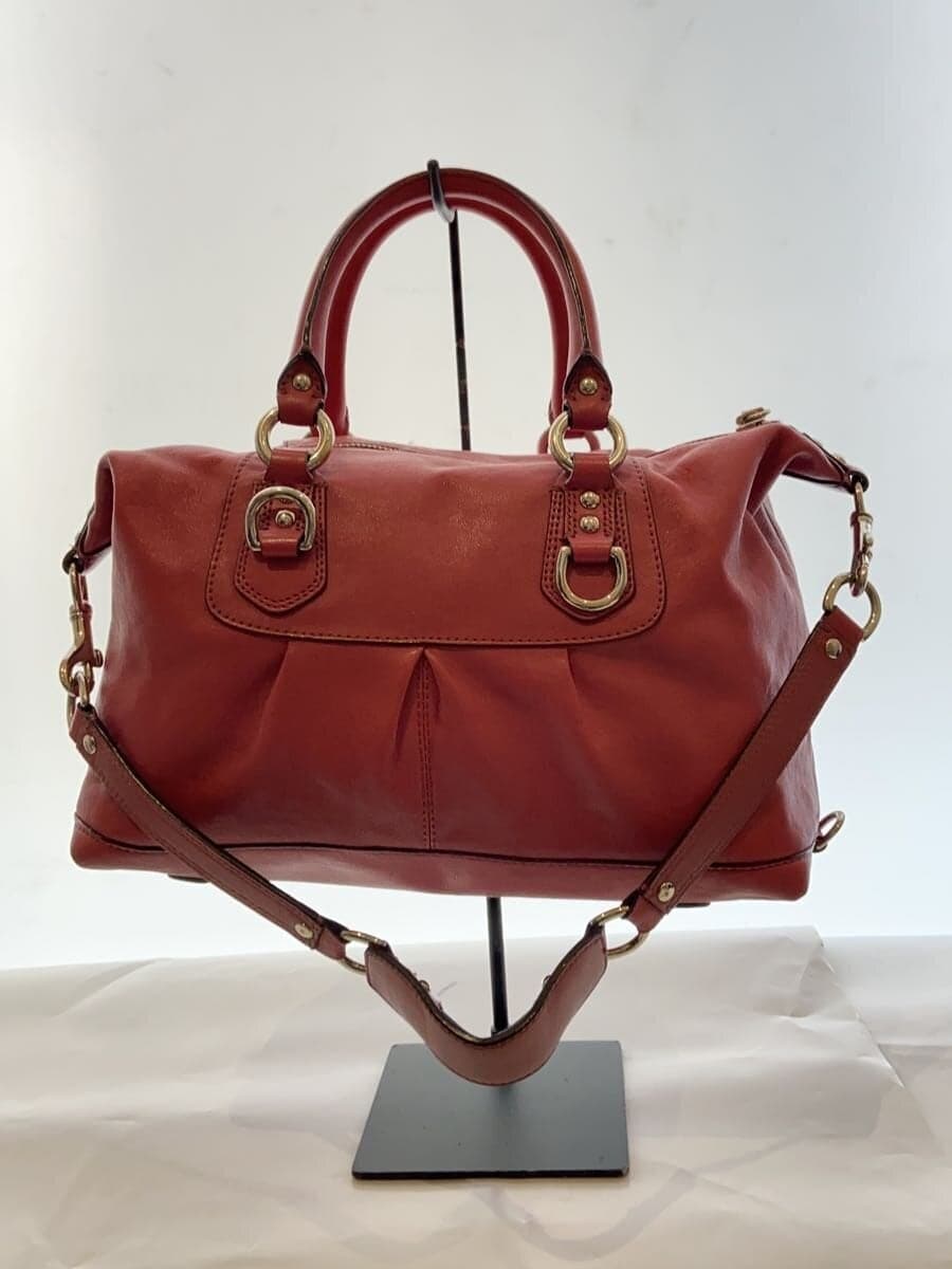 COACH handbag leather PNK F15445 3