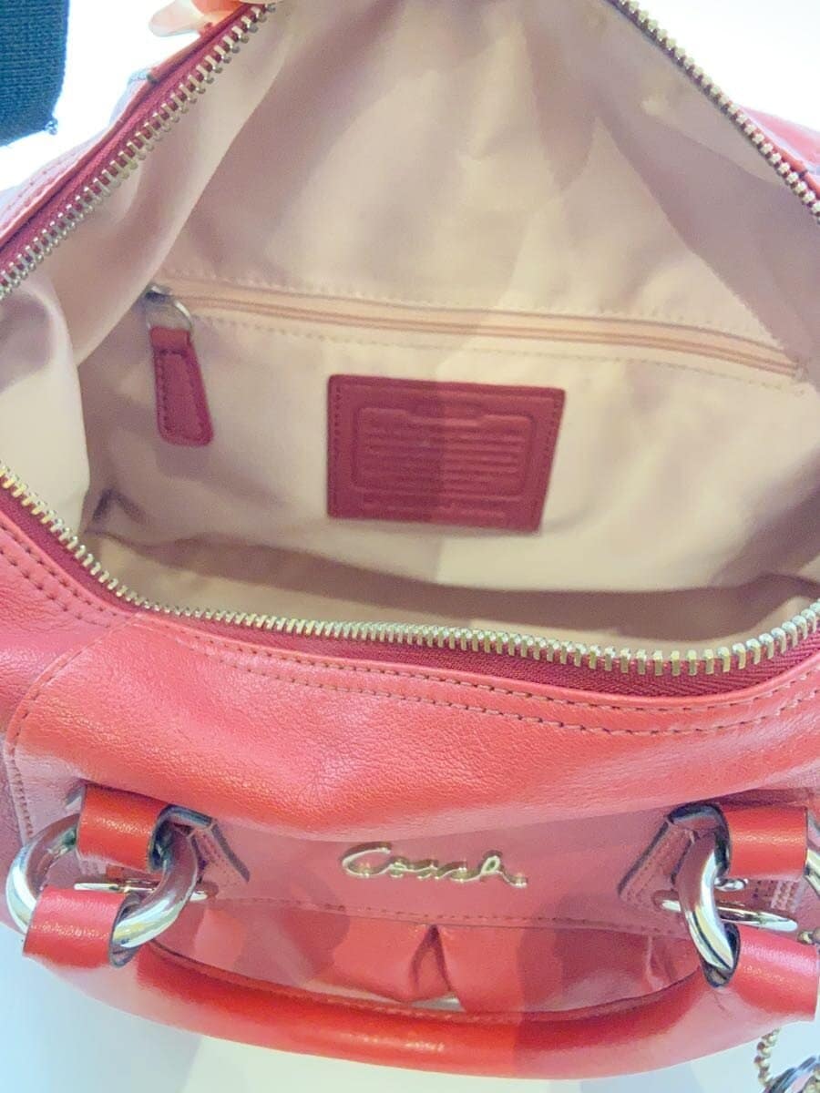 COACH handbag leather PNK F15445 6