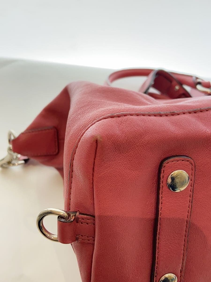 COACH handbag leather PNK F15445 7