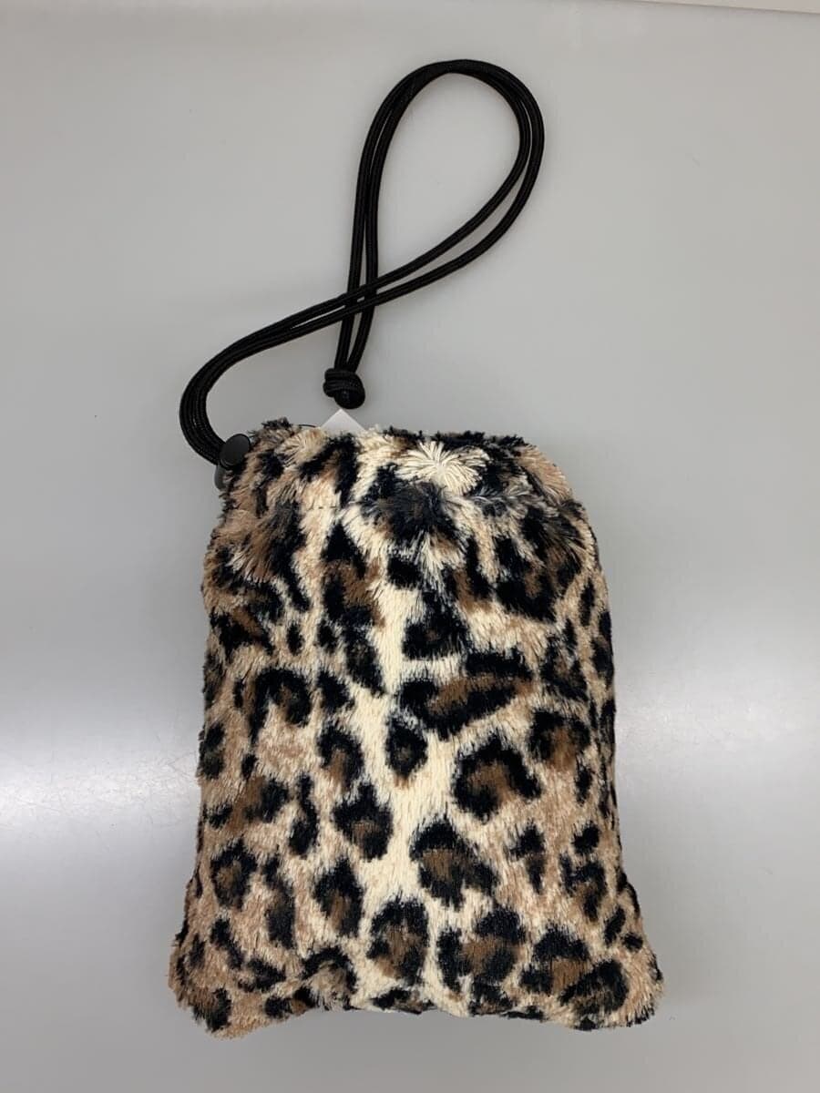 WACKO MARIA Drawstring Pouch Fur BEG Leopard 3