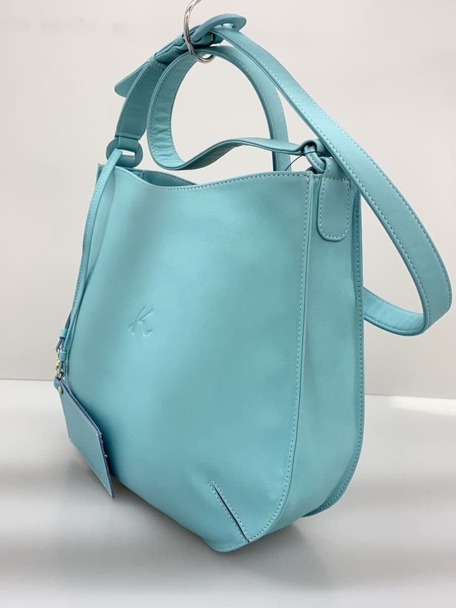 Kitamura Shoulder Bag Leather BLU Solid 2