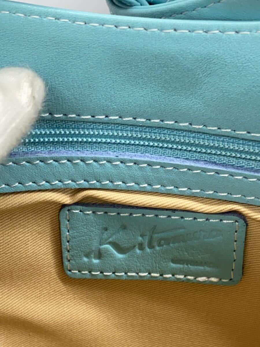 Kitamura Shoulder Bag Leather BLU Solid 5