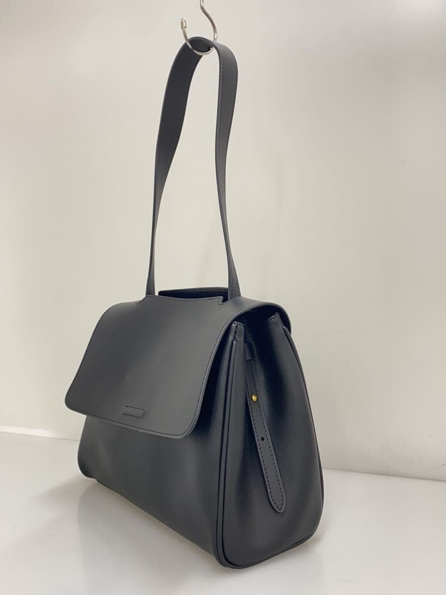 JISTORY Shoulder Bag Leather Black Plain 2