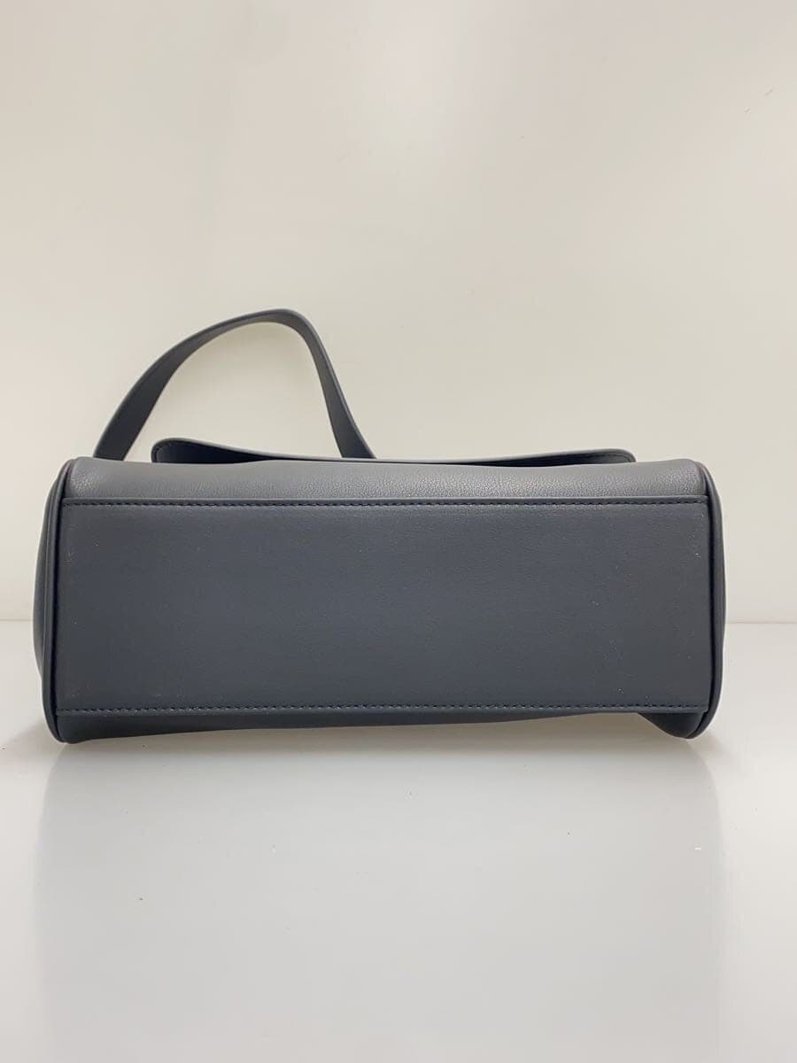 JISTORY Shoulder Bag Leather Black Plain 4