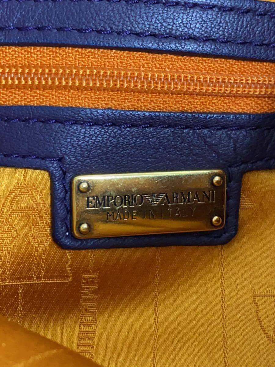 EMPORIO ARMANI fringe shoulder bag lamb leather PUP solid color 5