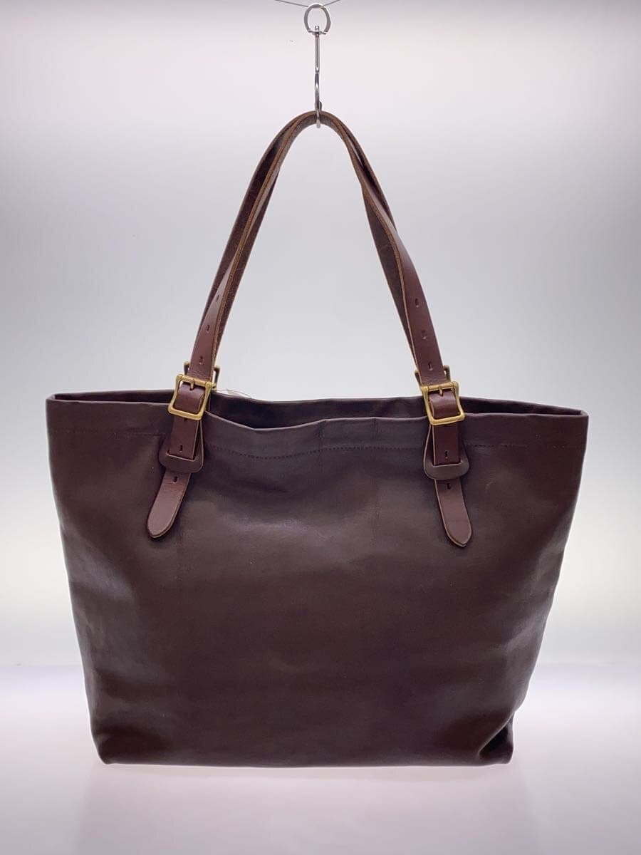 orSlowrubono Tote Bag Leather BRW Solid Color 3