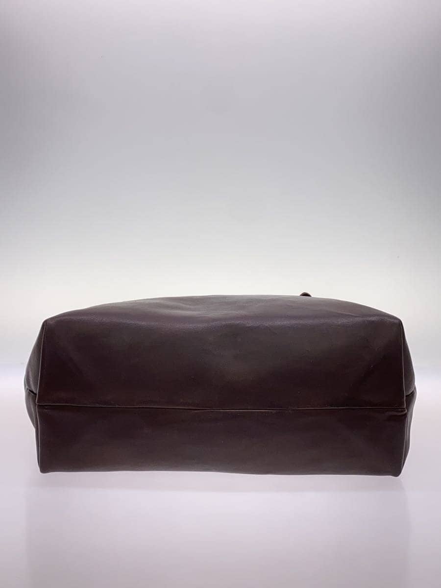 orSlowrubono Tote Bag Leather BRW Solid Color 4