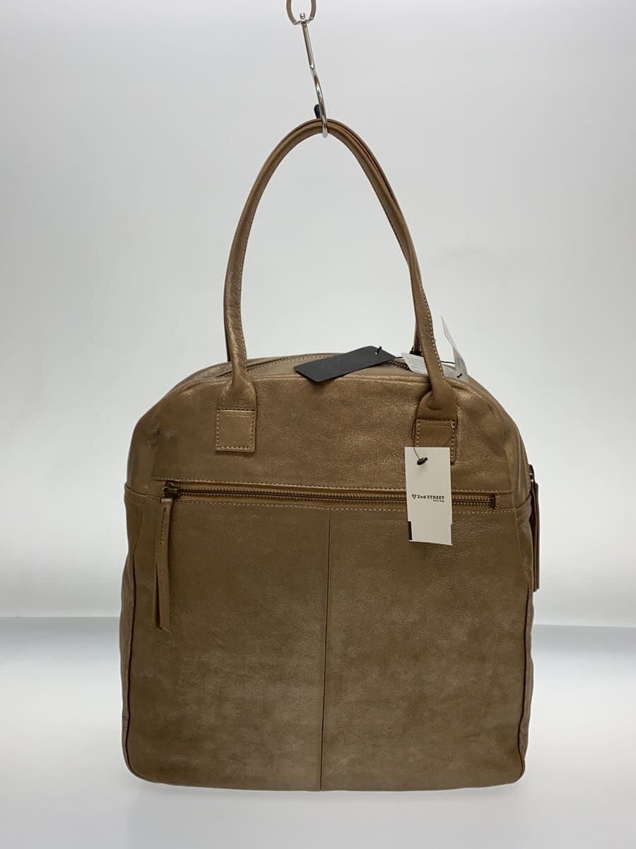 Other Brand Naterra Handbag Leather BEG Solid 3