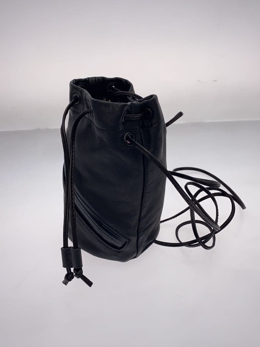 DAMASQUINA Shoulder Bag Leather BLK Solid 2