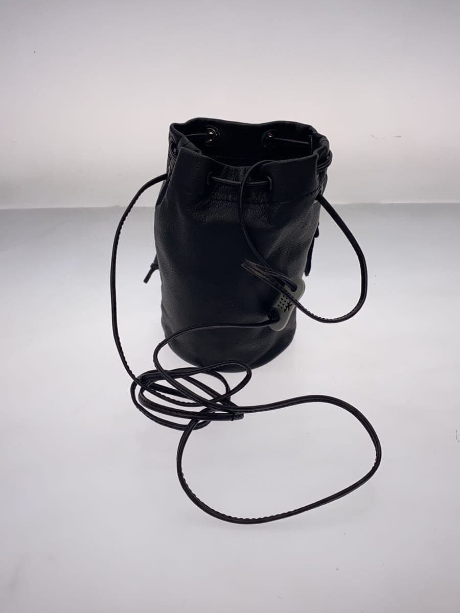 DAMASQUINA Shoulder Bag Leather BLK Solid 3