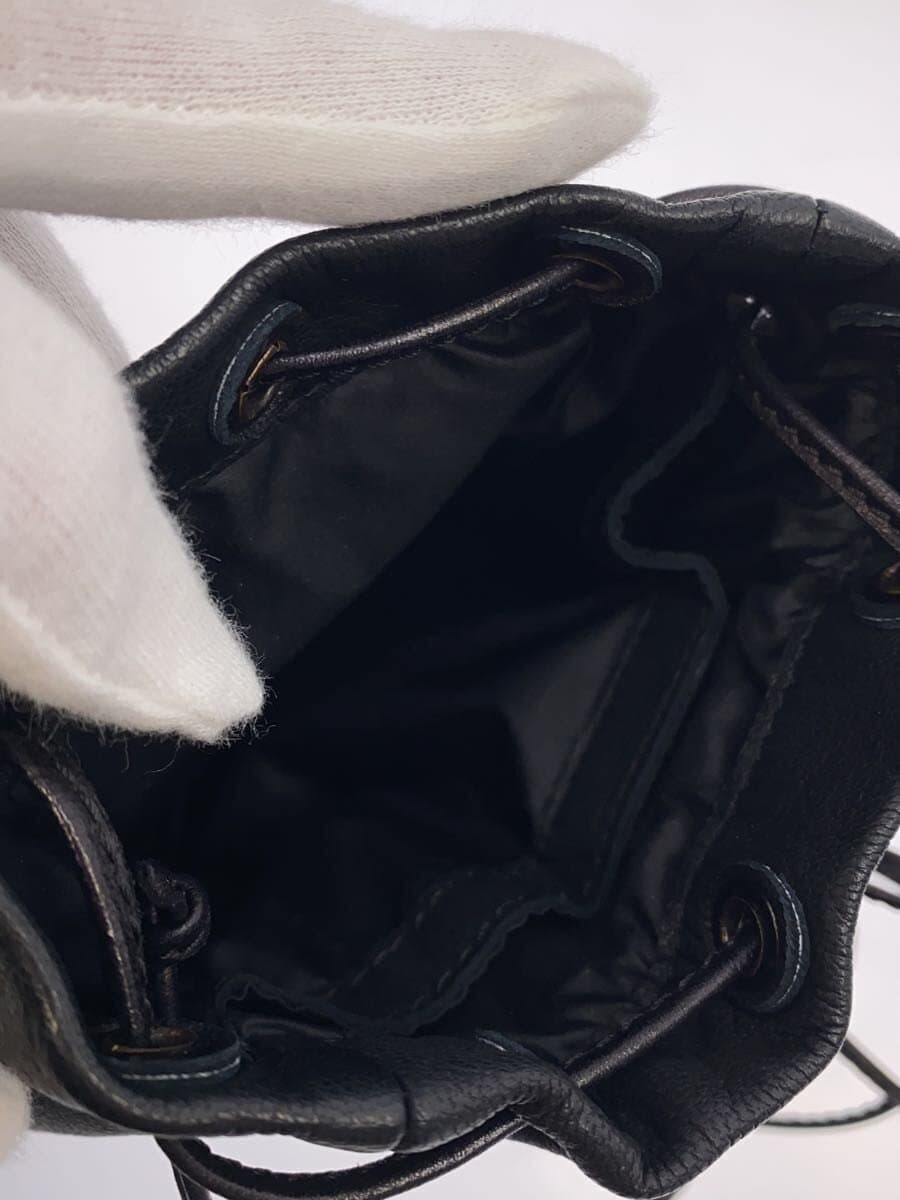 DAMASQUINA Shoulder Bag Leather BLK Solid 5