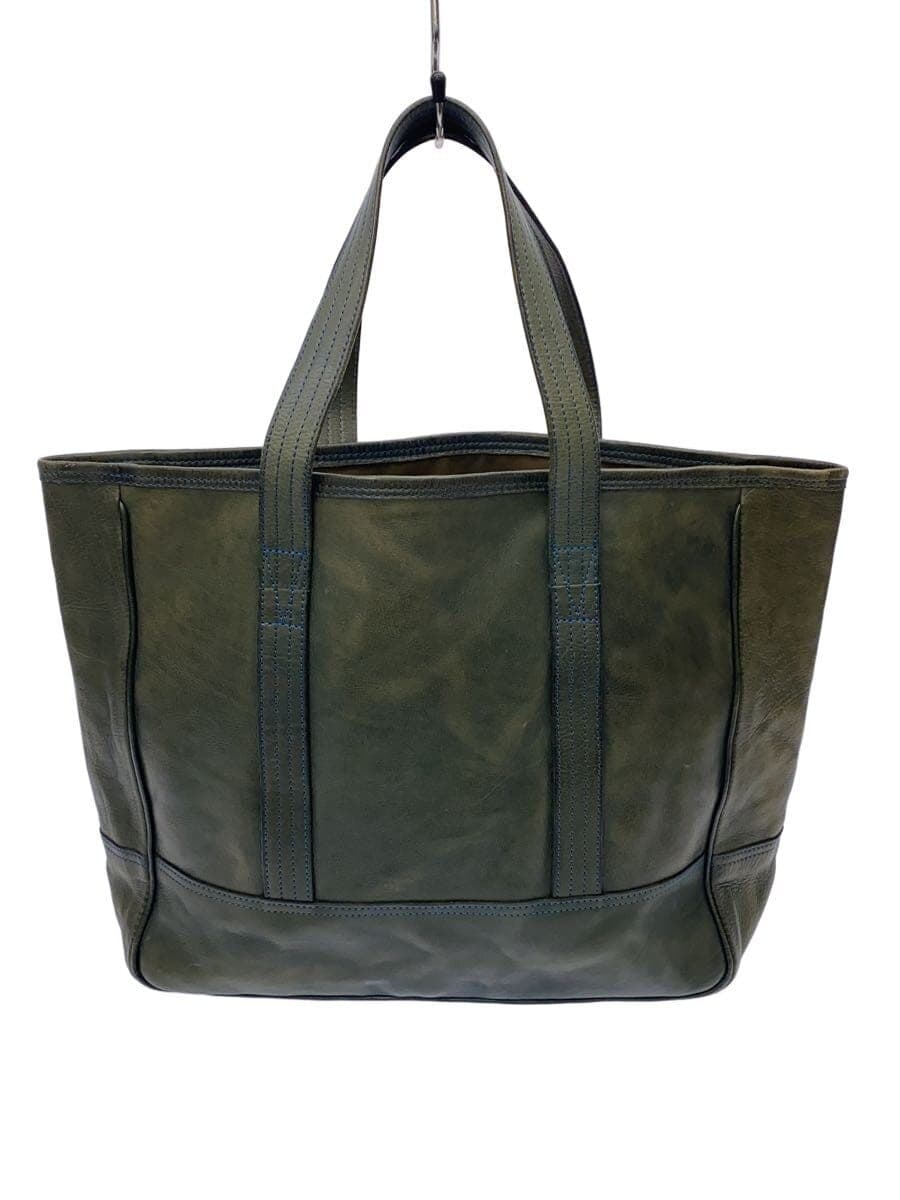 DAMASQUINA Tote Bag Leather GRN Solid