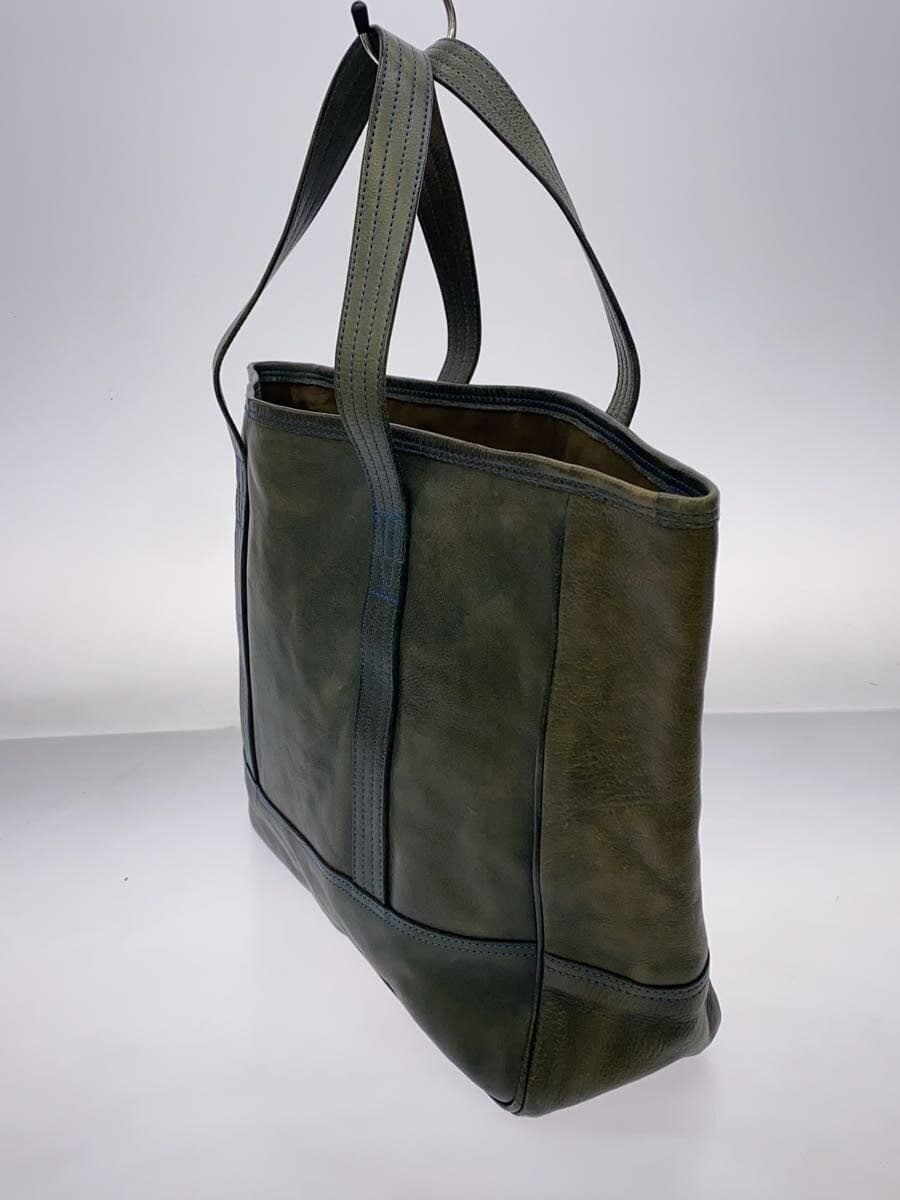 DAMASQUINA Tote Bag Leather GRN Solid 2