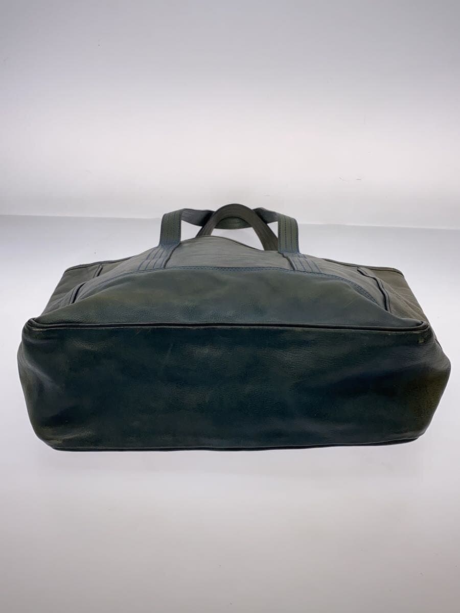 DAMASQUINA Tote Bag Leather GRN Solid 4