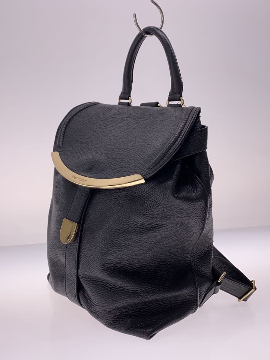 SEE BY CHLOE Backpack Leather BLK 03-16-88-65 2