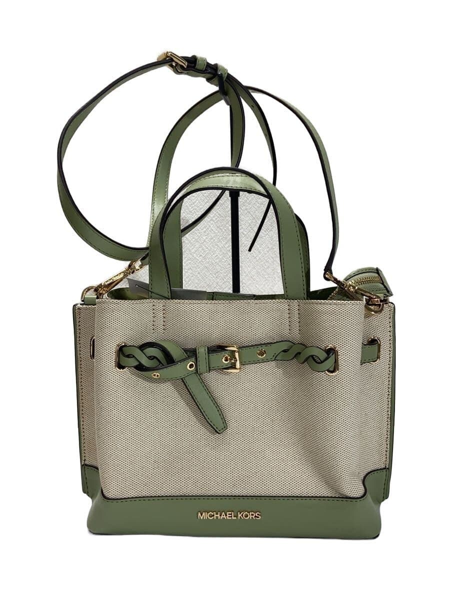 MICHAEL KORSEMILIA Small Satchel 2WAY Shoulder Bag Leather GRN 35S2GU5S1C