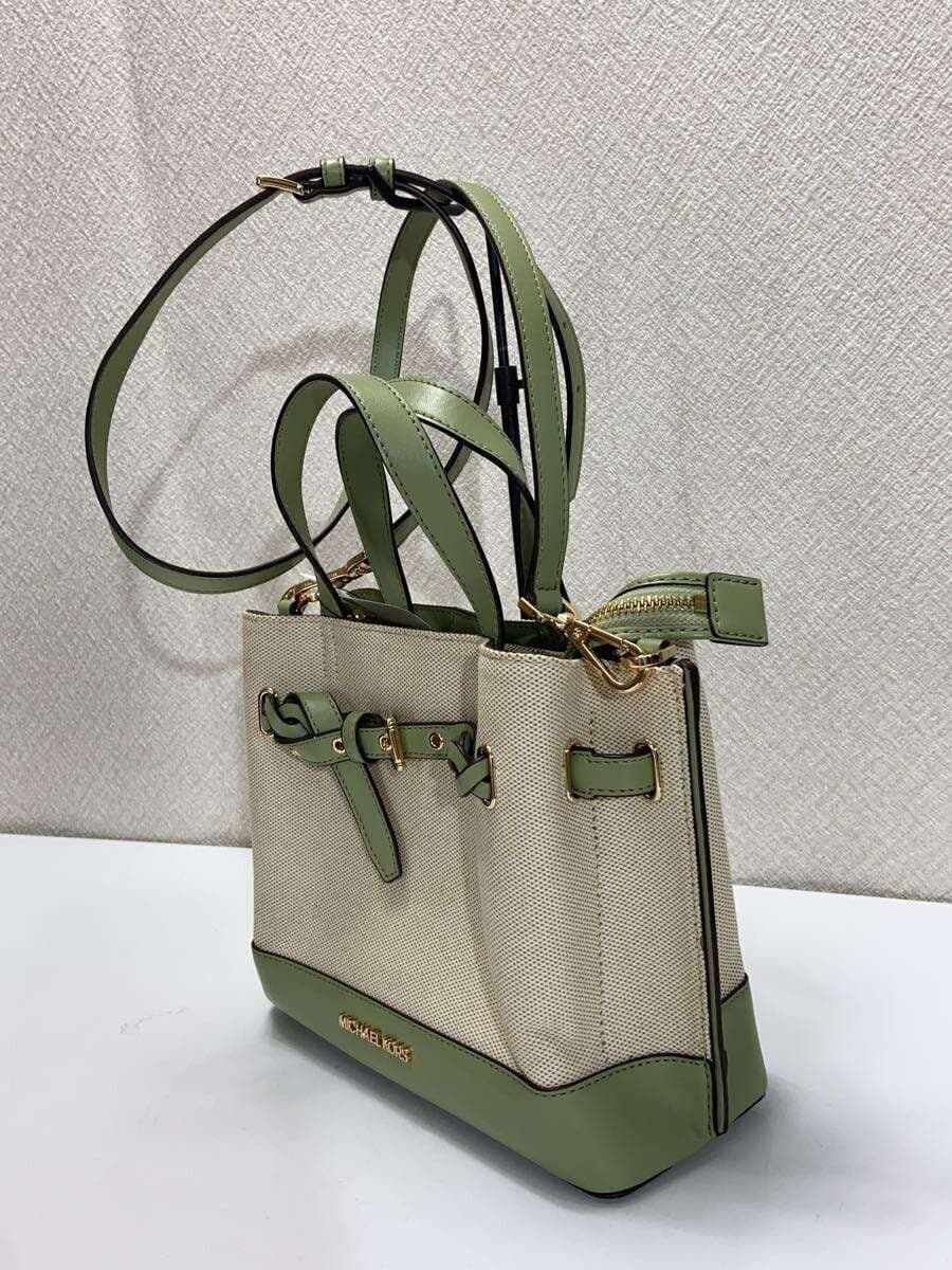 MICHAEL KORSEMILIA Small Satchel 2WAY Shoulder Bag Leather GRN 35S2GU5S1C 2