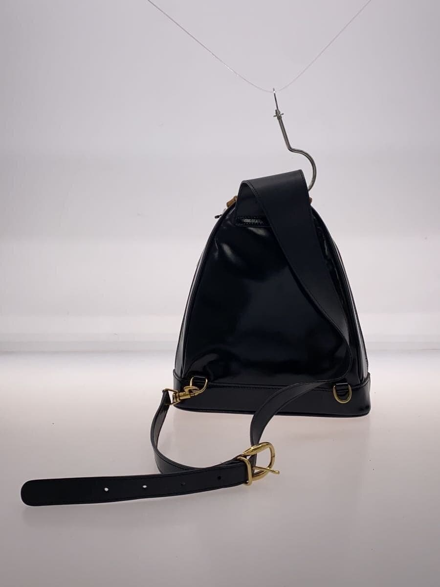 GUCCI Backpack Patent Leather BLK Solid 3