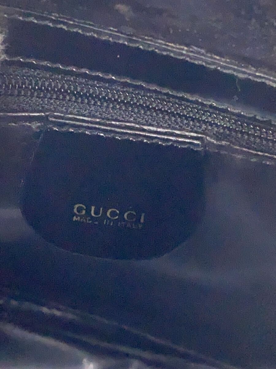 GUCCI Backpack Patent Leather BLK Solid 5