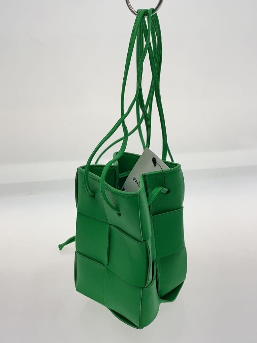 BOTTEGA VENETA Shoulder Bag Leather GRN MINI CASSETTE BUCKET BAG 2