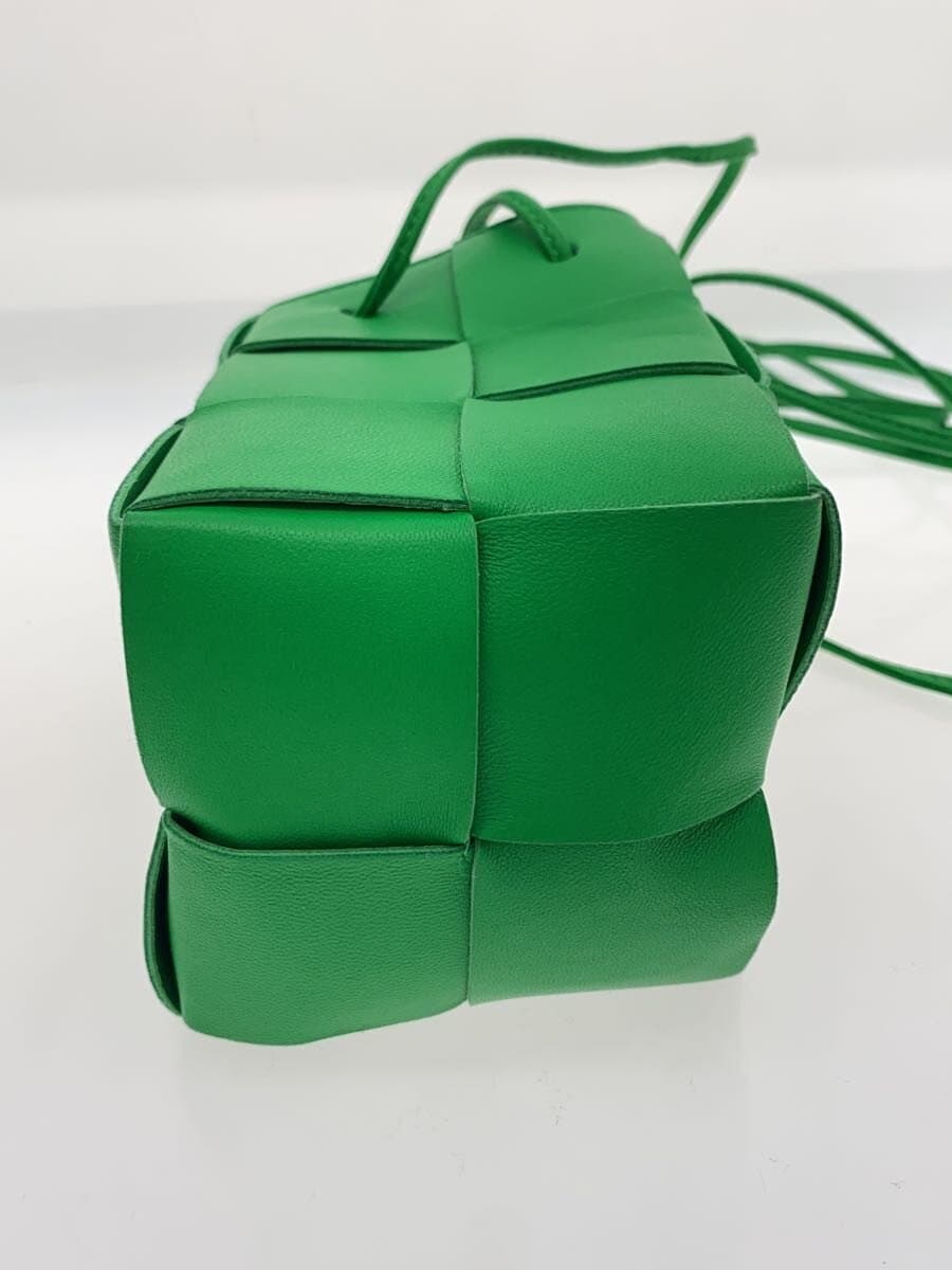 BOTTEGA VENETA Shoulder Bag Leather GRN MINI CASSETTE BUCKET BAG 4