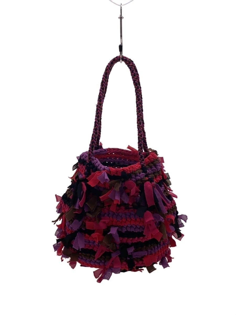 me ISSEY MIYAKE Tote Bag PNK All Over Pattern Ribbon Braided Handbag