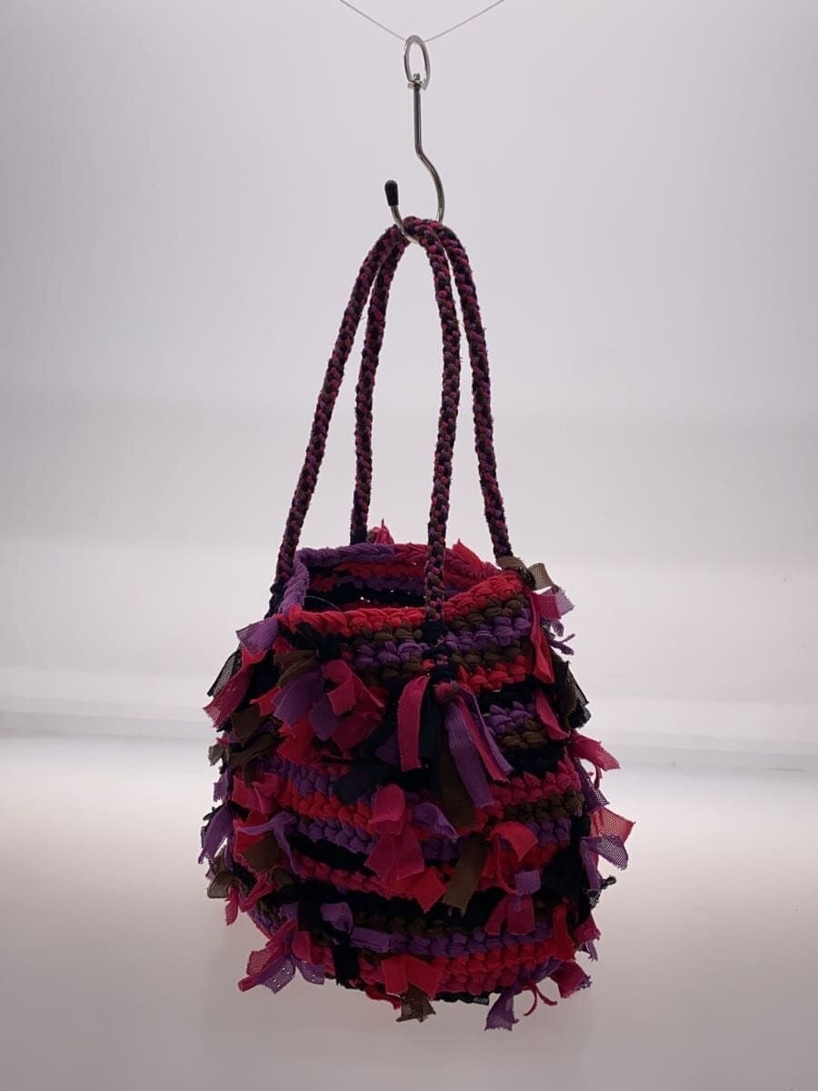 me ISSEY MIYAKE Tote Bag PNK All Over Pattern Ribbon Braided Handbag 2