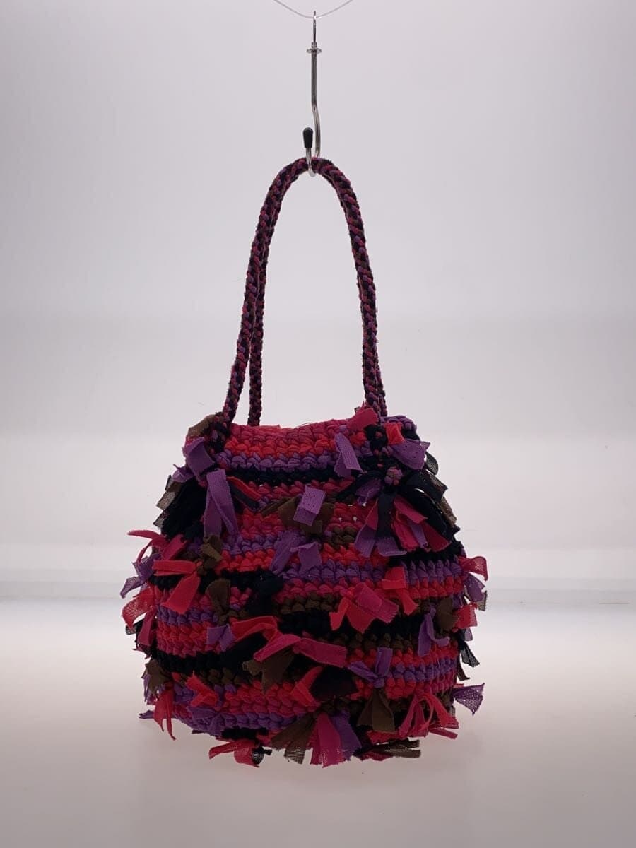 me ISSEY MIYAKE Tote Bag PNK All Over Pattern Ribbon Braided Handbag 3
