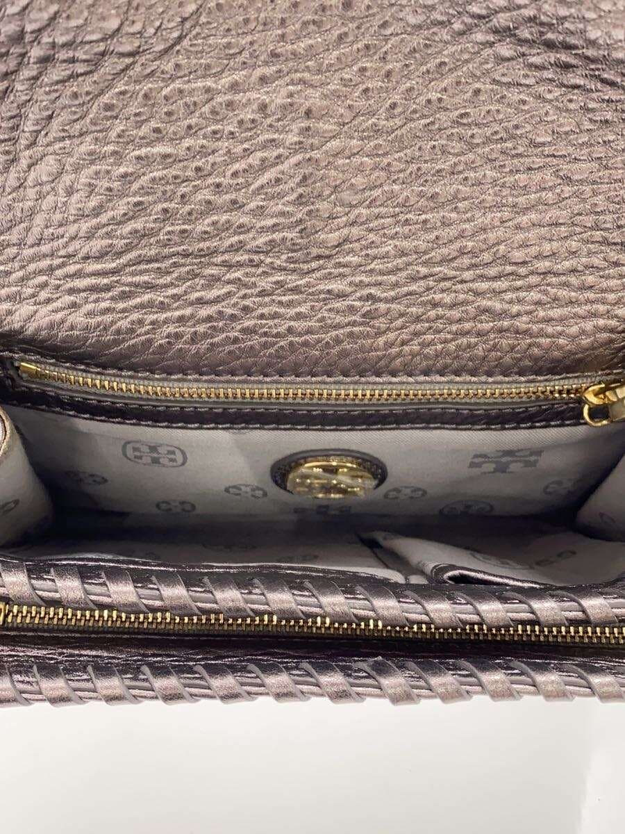 TORY BURCH Shoulder Bag Leather SLV Solid 6