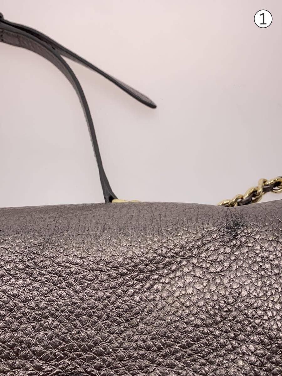 TORY BURCH Shoulder Bag Leather SLV Solid 7