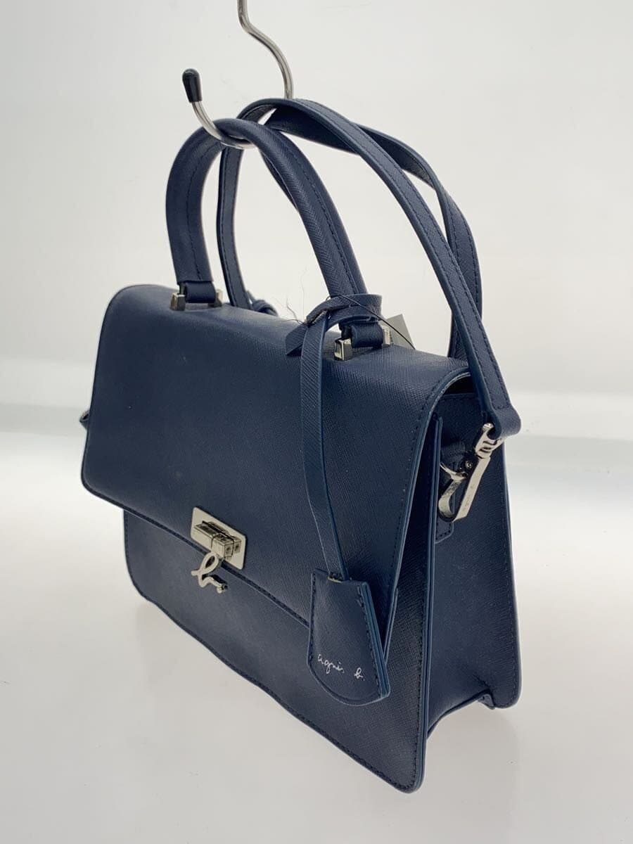 agnes b. Handbag Leather BLU HS31-02 2