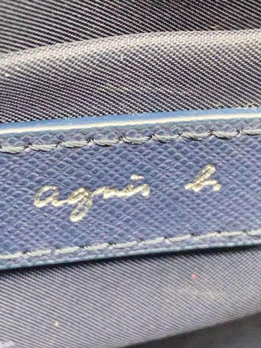 agnes b. Handbag Leather BLU HS31-02 5