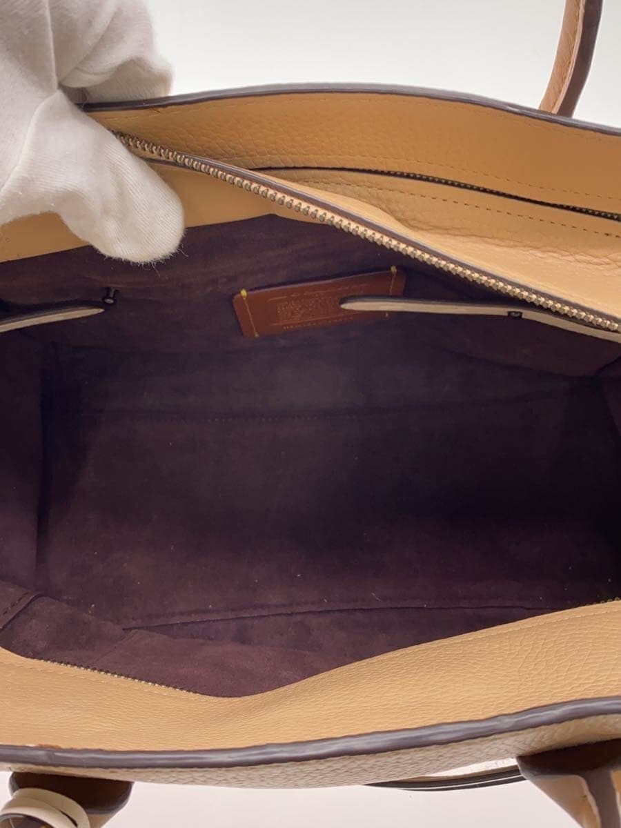 COACH Tote Bag_Combi Leather Cowhide BEG 6