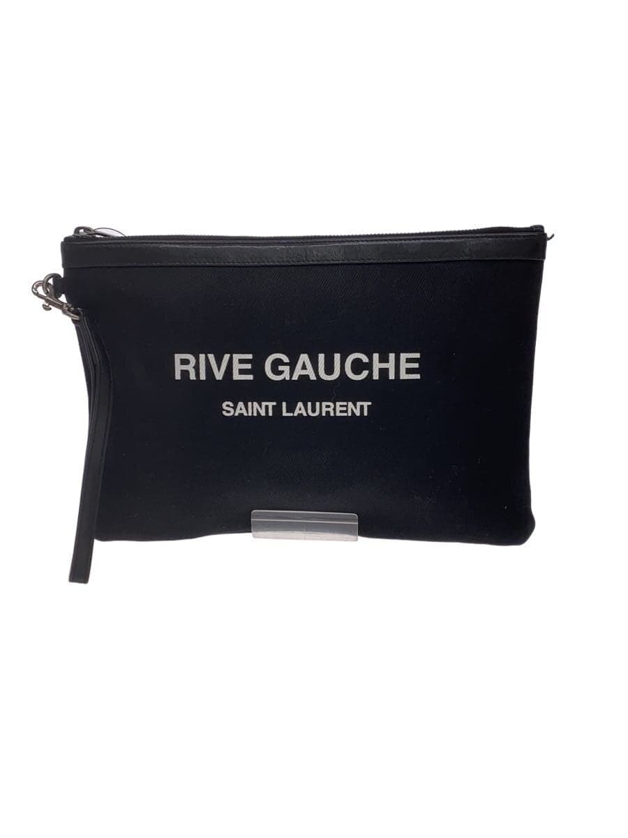 SAINT LAURENT Second Bag Canvas BLK Print