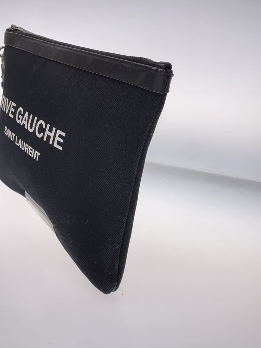 SAINT LAURENT Second Bag Canvas BLK Print 2