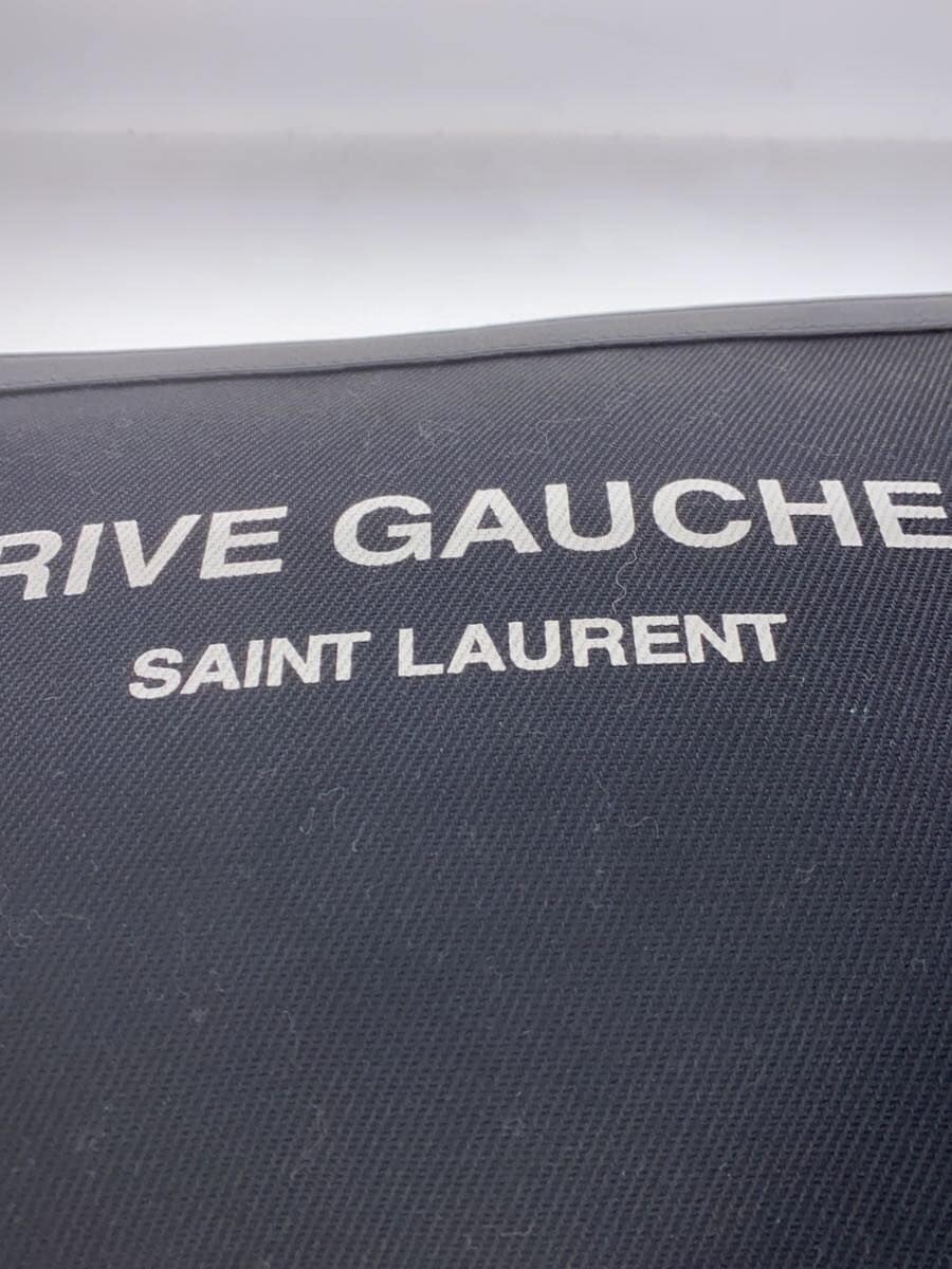 SAINT LAURENT Second Bag Canvas BLK Print 5