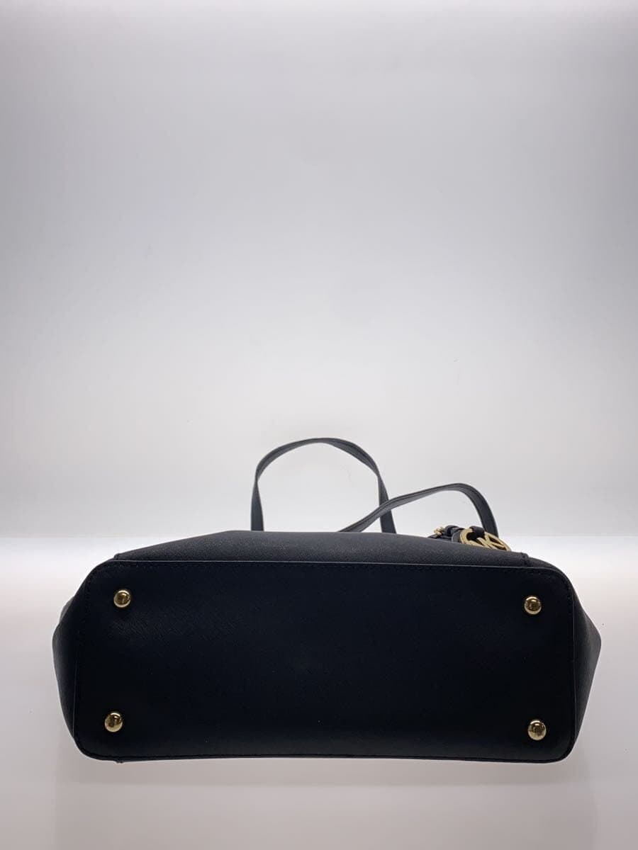 MICHAEL KORS tote bag leather black plain 4