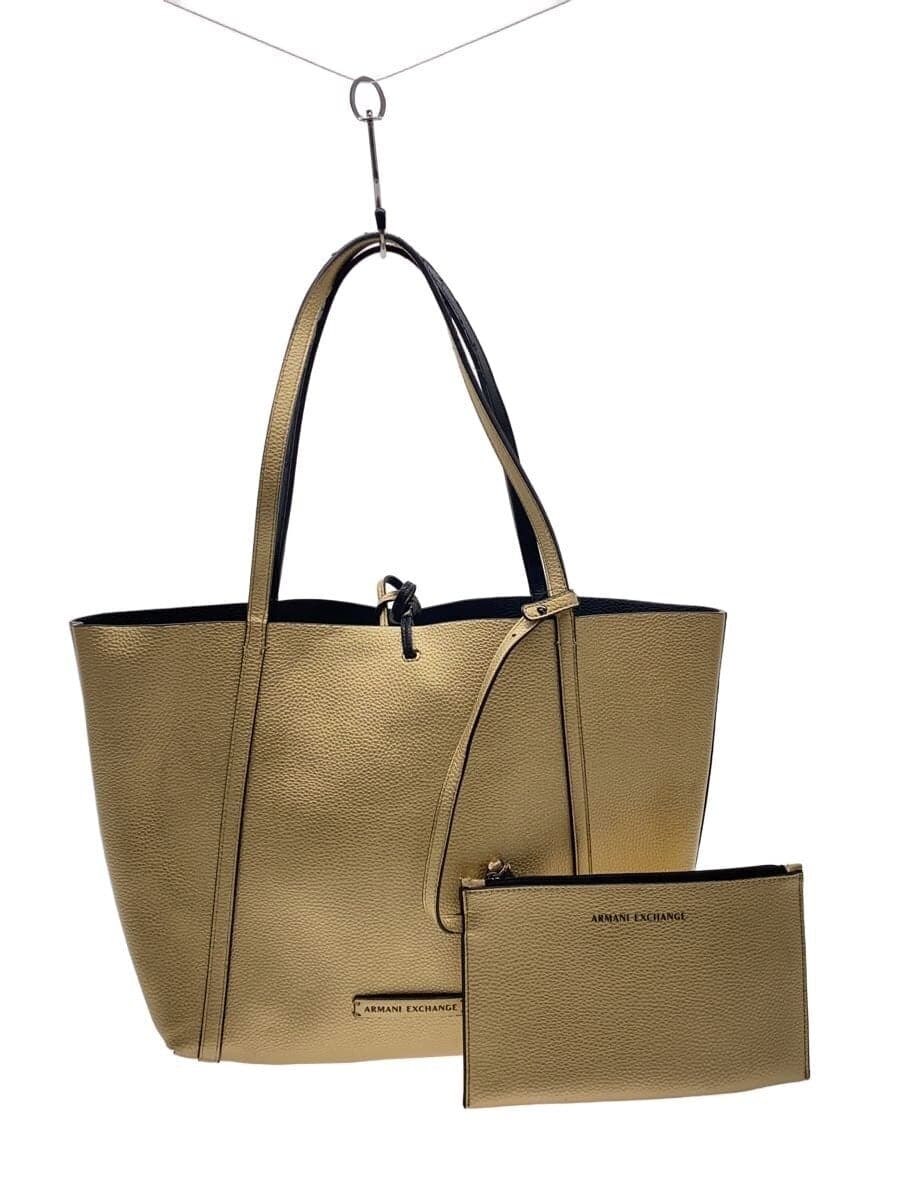 ARMANI EXCHANGE tote bag faux leather GLD