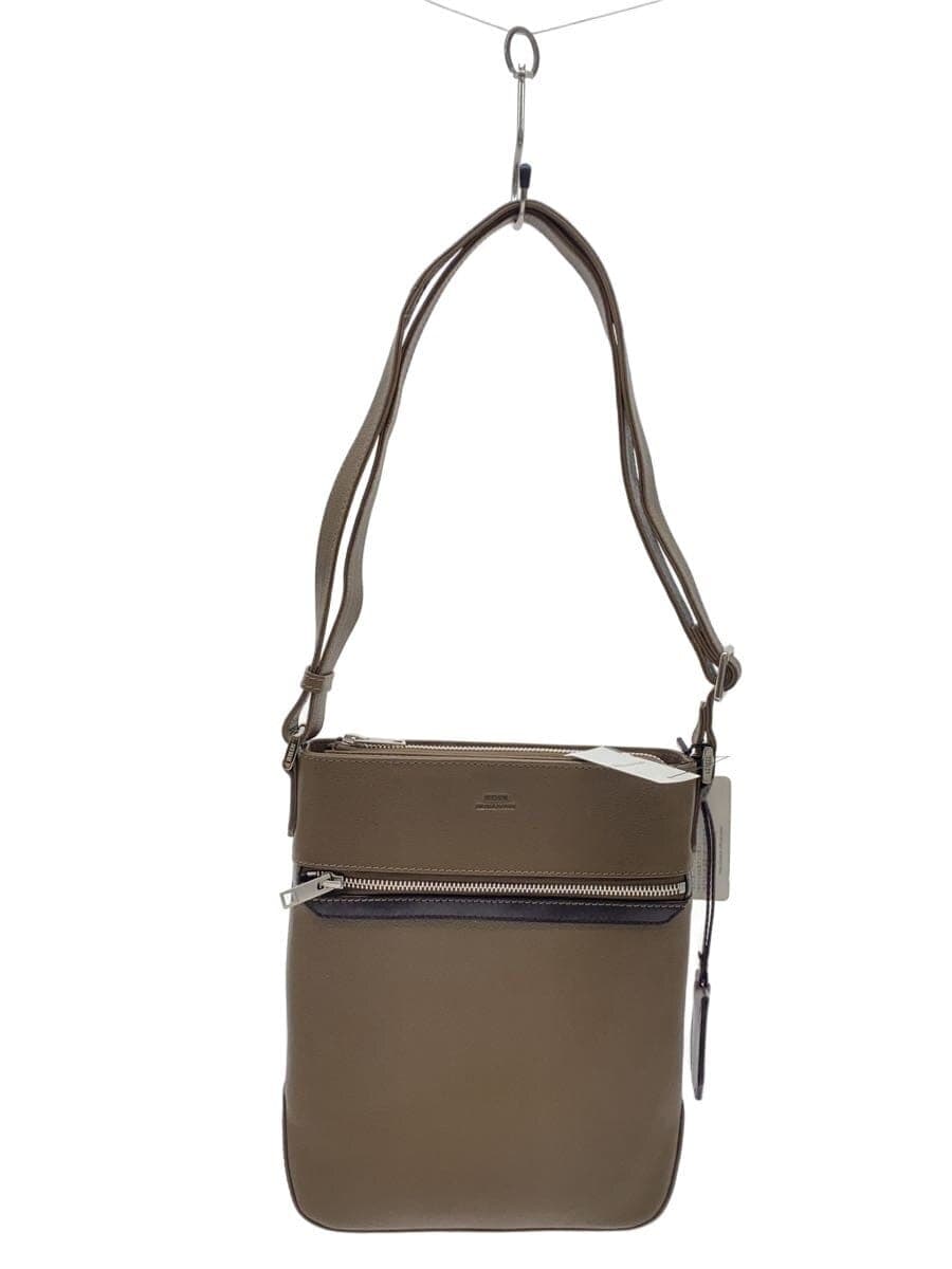 SEEKER Shoulder Bag Leather BRW Plain