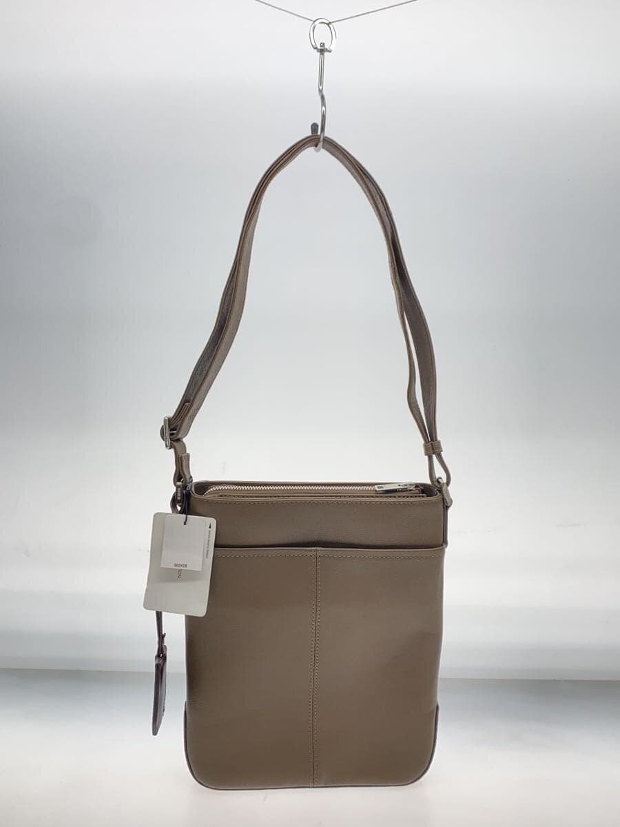 SEEKER Shoulder Bag Leather BRW Plain 3