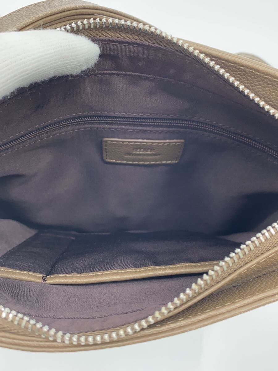 SEEKER Shoulder Bag Leather BRW Plain 6